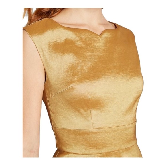 Modcloth Gold Midi Dress - Picture 3 of 13